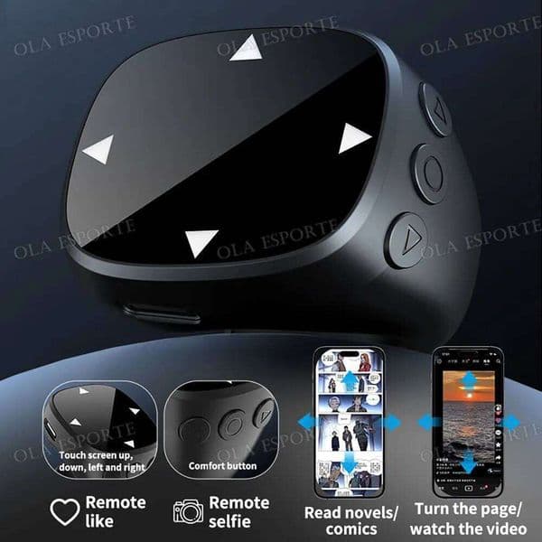 New Remote Control Smart Ring Touch Screen Page Turner for Phone, Bluetooth Camera Video Recording Remote, Scrolling Rings 2025