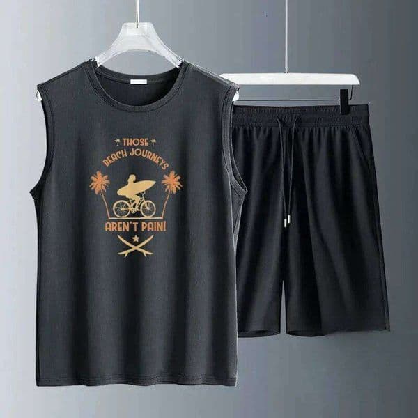 Casual Men's Sets Summer Fashion Sports T-shirts+shorts suits Sleeveless Outfit Breathable Comfortable luxury men clothing 26Y0521