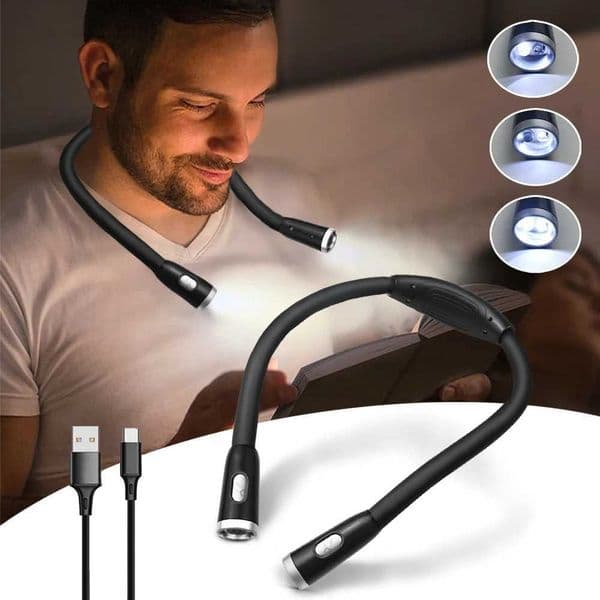 LED Neck Hanging Reading Light USB Rechargeable / AAA Eye Protection Book Light for Night Reading Running Knitting Maintenance C260521