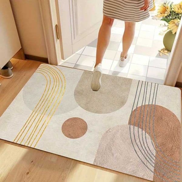Luxurious Anti-Slip Door Mat-Super Absorbent Soft Polyester Rug for Bathroom Bedroom Living Room Entryway -Machine WashableT260521