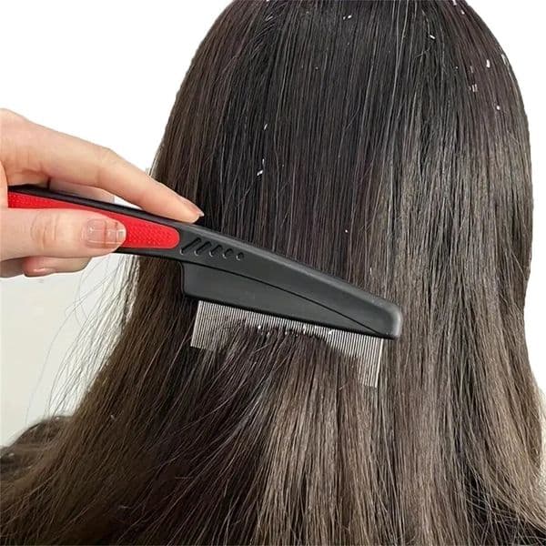 Stainless Steel Fine Tooth Comb Tweezers Comb Lice Comb Dandruff Comb Professional Head Lice Nit Removal Hair Comb 260520