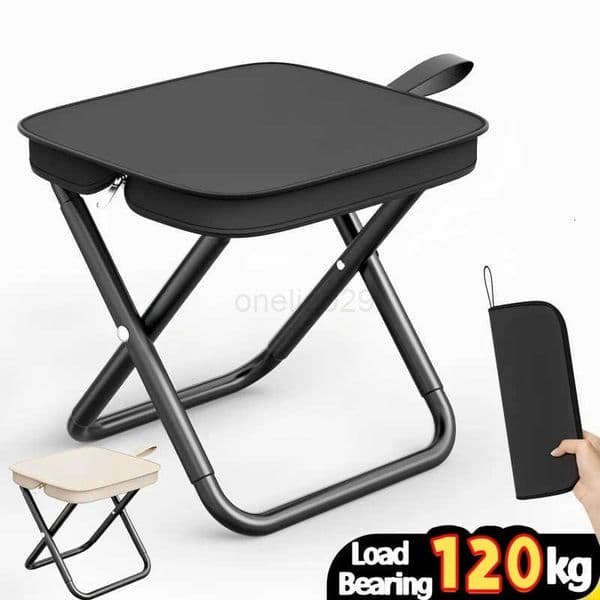 Portable Folding Stool Lightweight Camping Chair Durable Fishing Chairs Foldable Seat for Hiking Travel Outdoor Indoor UseR260521
