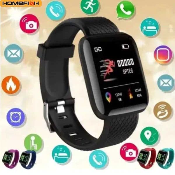 Multifunction Smart For Men Women Kids Message Remind Music Control Sport Step Calories D13 SmartAlarm Clock 116Plus H260521