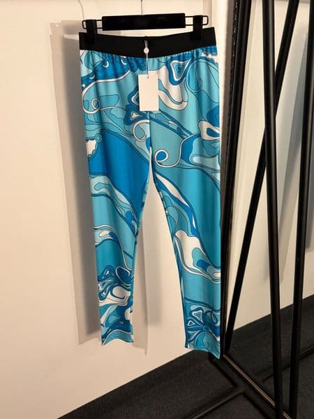 2026 designer Fashion Women's Activewear Leggings Clothing Europe America Luxurys Clothing yoga pants New color block printed stretch slim fit leggings blue S-XXL