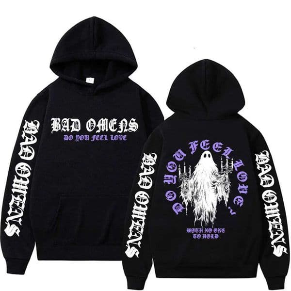 Bad Omens Do You Feel Love Ghost Hoodies Men Women Harajuku Casual Long Sleeve Sweatshirt Aesthetic Streetwear Graphic Pullovers 26Y0521