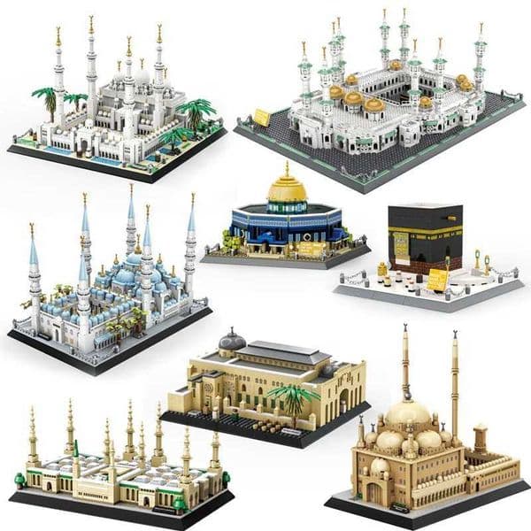 More styles Creative Mosque Famous Architecture Building Block Model Sets Bricks Toys Collection For Kids and Adults GiftsJ260521