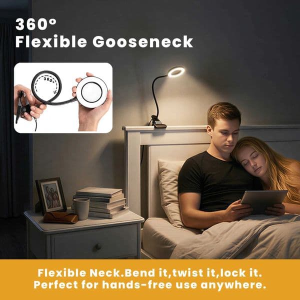 Magnifying Lamp LED with Clamp 3 Color Modes Adjustable Desk Light for Reading Painting Soldering Eye Protection Task Lamp C260521