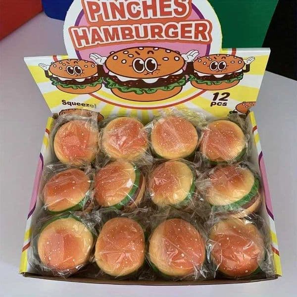 1PC Creative Simulated Burger Squishy Toy Slow Rebound Stress Ball Perfect Holiday Gift for Kids Adults M260521