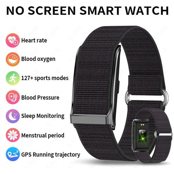 LIGE No Screen Smart Watch Mens Sports Outdoors Fitness Heart Rate Monitor 1ATM Waterproof Smartwatch For Andrio IOS 2025 260521