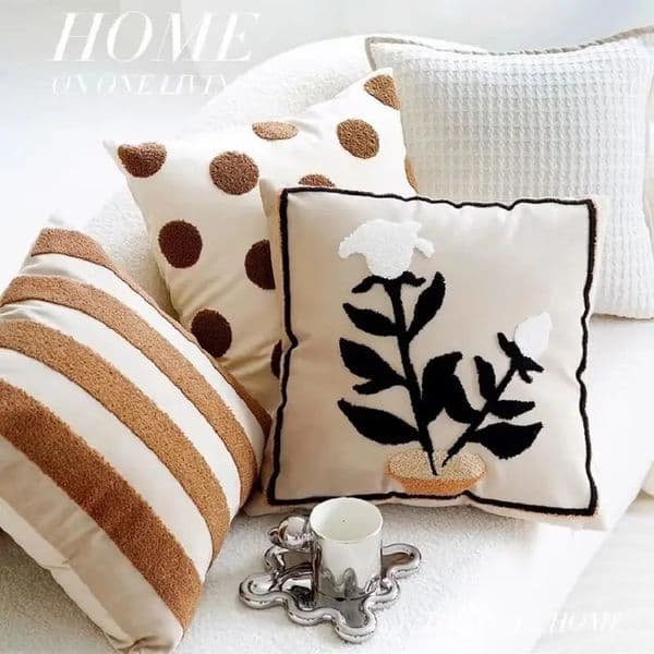 Pillow Case Brown Plant Oat Cream Light y Living Room Sofa Decor Pillow Cover Retro Cases Premium Bedhead Cushion 260521
