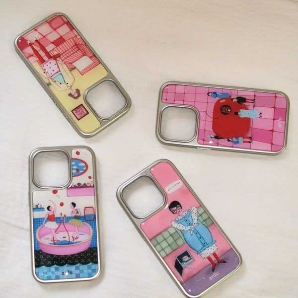 Korean Ins Luxury Creative Cartoon Beauty Girl Phone Case For iPhone1 7Air 17 16 15 14 13 12 11 Pro Max Plus Y2K Sweet Cover Z260521