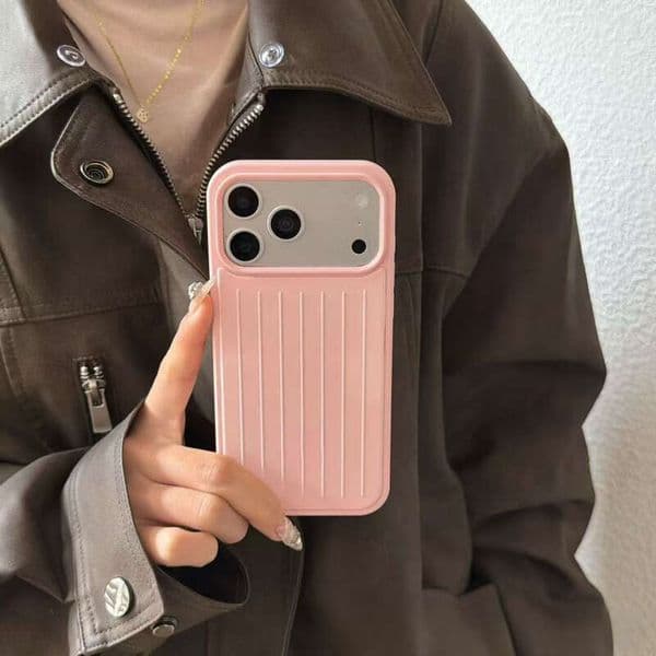Rimo Rimowalugage Phone Case Designer Phone Case Coque Telephone Luxe Luxury Aluminum Groove Cover For I 17 16 Pro Max Minimalist Metal Texture Shockproof