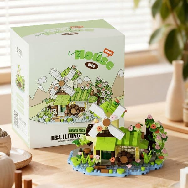 Free shipping Four Seasons Little Hut Forest Cabin Street Scene Building Blocks Educational Toy Gift for Kids Quality Selected Bestseller