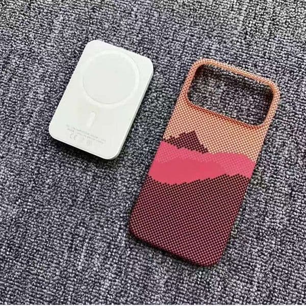 PITAKA Case Designer Phone Case Coque Telephone Luxe Applicable I 17 Pro Max Kevlar Patterned Letter Magnetic Phone Case I 16 Half Cover Lightweight And Thin