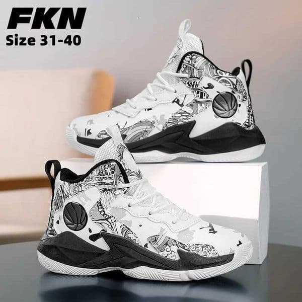 Childrens basketball shoes non-slip breathable basketball training shoes with boys and girls basketball shoes sneakers 31-39J260521