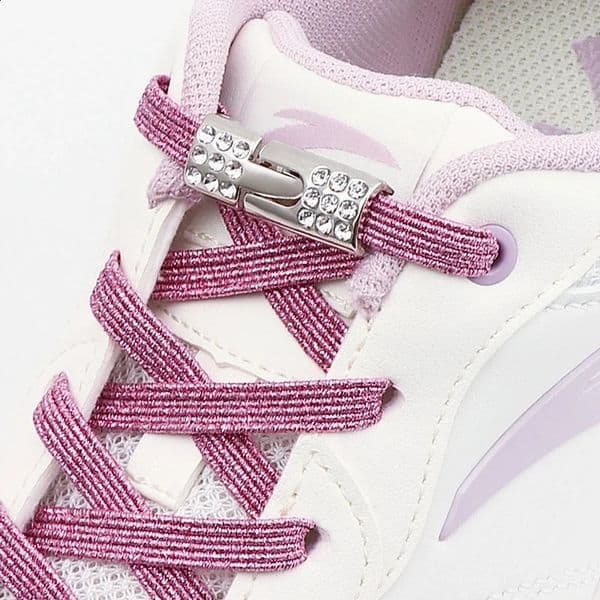 Colorful Elastic Laces Sneakers No Tie Shoe laces Diamond Lock Glitter Shoelaces Without ties Shoe Accessorie 1Pair2Pair 260518