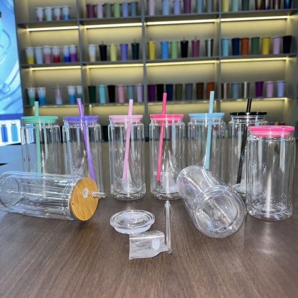 2026 20Oz Plastic Snow Globe Tumbler Acrylic Jar With Hole And Plug 500Ml Clear Mason Can PP Drinking Cup Free Shipping 02