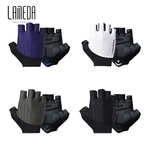 Lameda Fingerless Gloves Thin Breathable Mens Cycling Gloves Strong Moisture Wicking Properties Half-finger Gloves Cool Fabric L260521
