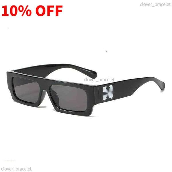 Designer Off Men Metal Crocodile Goggle Cool Pattern Flat Lenses Beach Sun Retro Frame Of White Sunglasses AAA