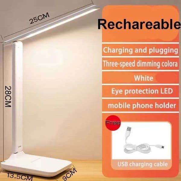 Chargeable Folding table lamp eye protection touch dimmable LED lamp bedroom reading USB rechargeable table lamp 2026 C260521