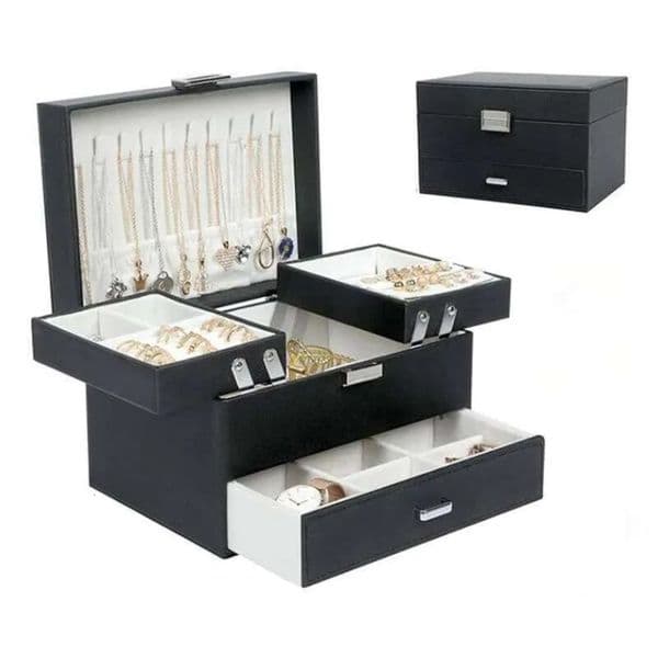 Luxury Designer Decor Large Boxes Bracelet Necklace Drawer Storage Case Luxury Earring Rings room Jewellery Organizer Casket For Jewelry Hol 6