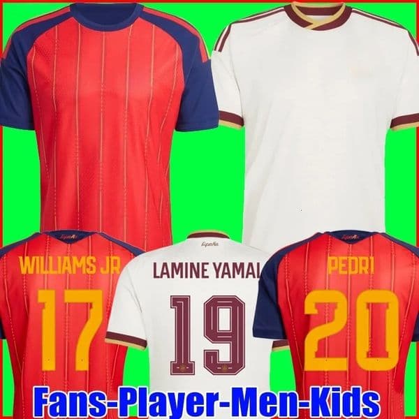 Spain World Cup Jersey 2026 Soccer Lamine Yamal Pedri Gavi Rodri Nico Williams Jesus Navas Dani Olmo Fabian Ruiz Aymeric Laporte Yeremy Pin Fermin Lopez Player Away