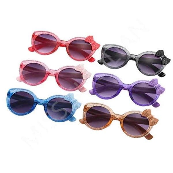 2024 Lovely Cat Eye Children Sunglasses Personality Bowknot Sun Glasses Kids Cute Baby Eyewear Trend Girls Boy Eyeglasses L260521ERVI