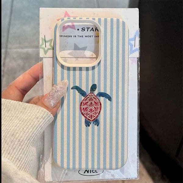 Striped Turtle Design Pattern Phone Case For iPhone 17 Air 11 13 14 12 15 16 Pro Max XS XR 7 8 Plus 16E Shockproof Bumper Cover Z260521