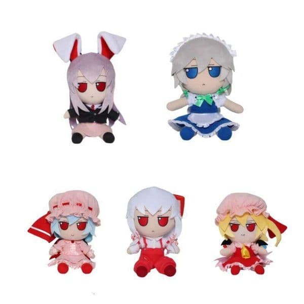 20cm Anime Touhou Project Plush Doll Game Remilia Scarlet Flandre Reisen Fujiwara no Mokou Fumo Cosplay Stuffed Toy for Gift 26Y0520
