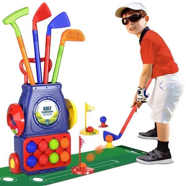 2026 New QDRAGON Kids Golf Club Settoddler Ball Game Play Set Sports Toys Gift For Boys dog leash Girls 2 3 4 5 6 Years Old Out Indoor Games Designer