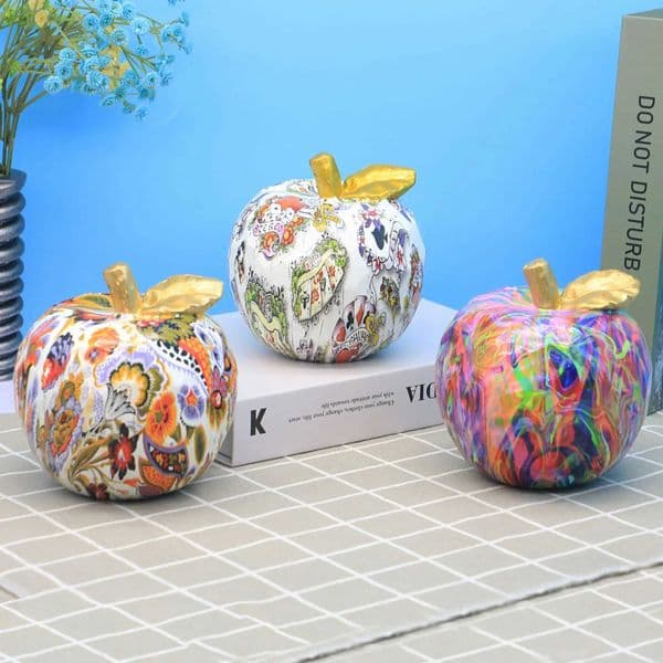 Creative Colorful Apple Ornaments Resin Crafts Home Living Room Cabinet Desktop Fruit Ornaments Gifts Souvenirs Wine Rack Crafts L260521