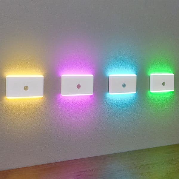 LED Night Light USB Charging Smart Motion Sensor ColorChanging Ambient Lighting Ideal for Living Room and Hallways 260520