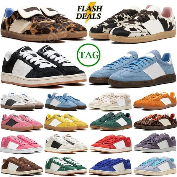 Top Quality Designer Casual shoes suede Dark Green for men women sneakers Light yello Pink Fusion White Black Gum Hiking Outdoor mens trainers Size Eur 36-45