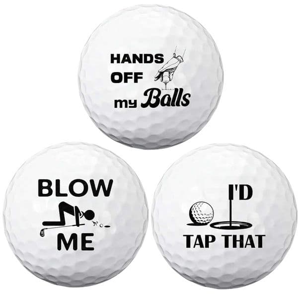 3 count Happy Birthday Golf Balls Gift Set Funny Novelty Golfer Present for Men Dad Golfing Fan One Standard Size Unit C260522