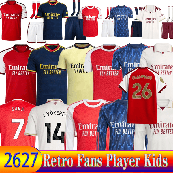 2026 2027 Arselal jersey kit Arsanelly jersey football tops Soccer Jerseys vintage SAKA GYOKERES EZE ODEGAARD RICE MADUEKE MARTINELLI BERGKAMP HENRY retro kids