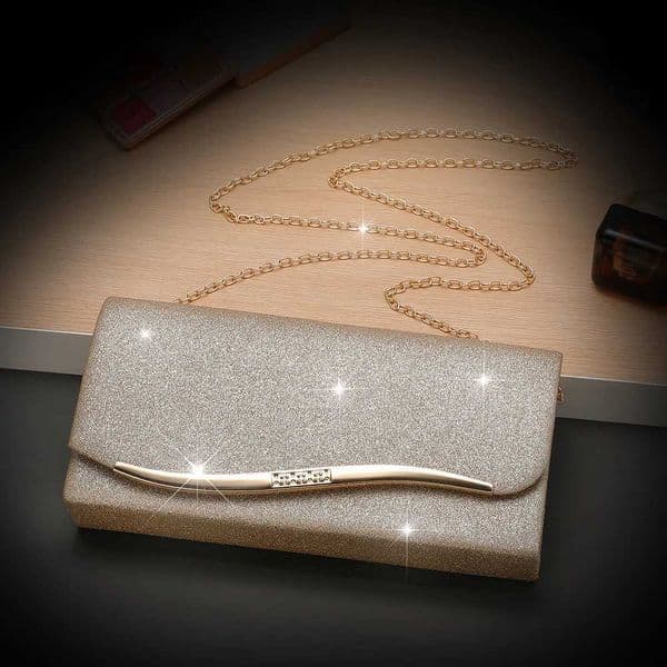 New style glittering powder evening bag - versatile chain shoulder bag for weddings bridesmaid dresses handbags H260522