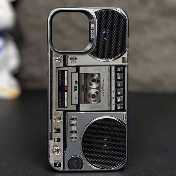 Comfortable Retro tape recorder phone case suitable for Apple 16, iPhone 17, 15 premium 14 Pro, new 13 trendy