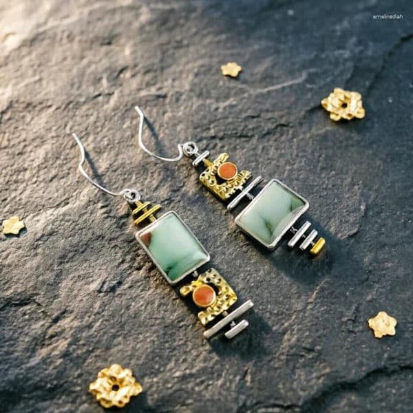 Dangle Earrings CAOSHI Two Tone Vintage Irregularity Ly Designed Party Accessories For Women Fashion Daily Wearable Jewelry