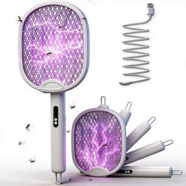 3 In 1 Electric Mosquito Swatter Mosquito Killer Lamp Killer Insect Killer 3000V Type-C Rechargeable Mosquito Killer Fly KillerZHR260522