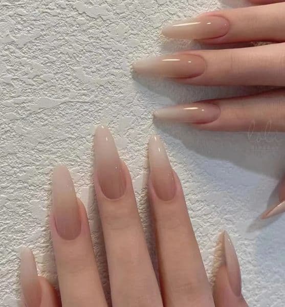 24-piece Long French Minimalist Gradient Fingernail with 1 Jelly and 1 Nail File 260521