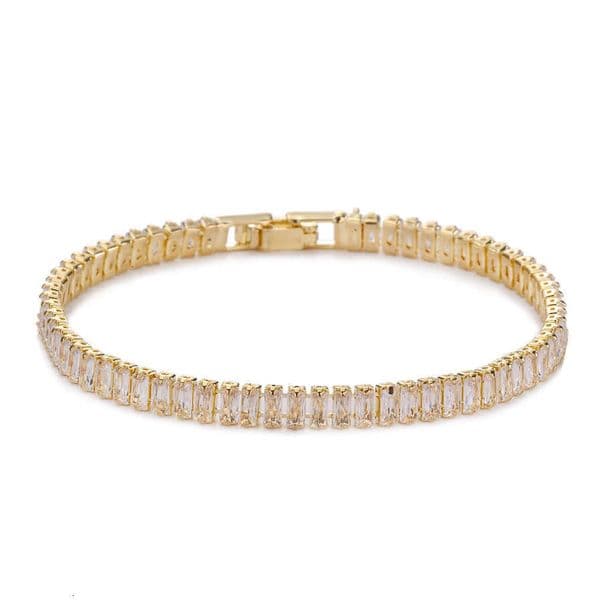 2026 silver jewelry designer accessories Classic love braceletes ice out women diamond 18K Gold Plated bangle tennis bracelet gift