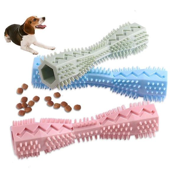 Dog Toothbrush Durable Dog Chew Toy Stick Soft Rubber Tooth Cleaning Point Massage Toothpaste Pet Toothbrush Molar Pet Supplies 260509