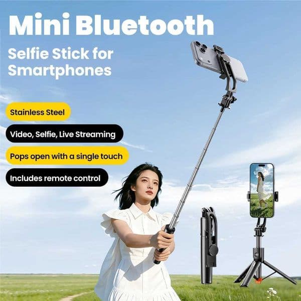 Mini Phones Bluetooth Selfie Stick Portable Remote Control Auto Start Handheld Desk Dual-use Cellphones Photography Selfie Stand Z260522