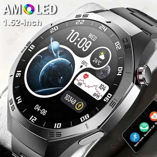 Watch 5 Pro Smart Watch Men Bluetooth Call GPS Trajectory NFC 152 360360 AMOLED HD Screen Heart Rate Monitor SmartWatch HW12T260522