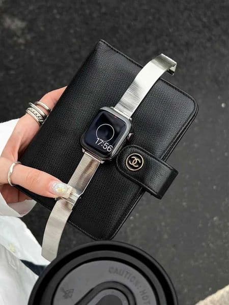 Glossy Stainless Steel Band For Watch tra 10 9 8 7 6 SE 5 4 Slim Girl Metal Strap For iWatch 38mm 40mm 42mm 45 46mm 49mmJ260522