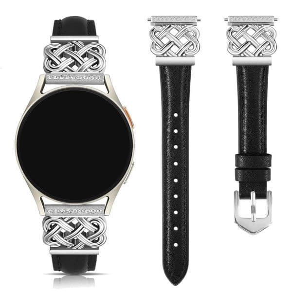 Leather strap cpatible with Galaxy Watch 7/6/5/4 Classic strap 40/42/44/43/45/46/47mm Active 2 20mm strap for wenJ260522