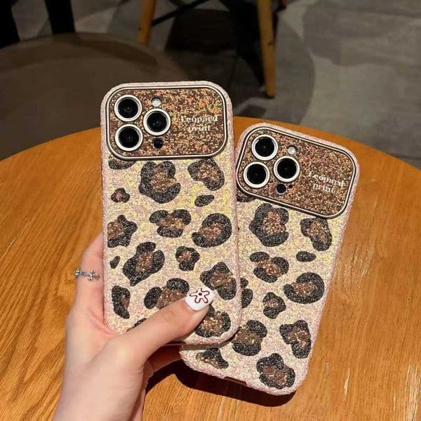 For iPhone 17 Luxury Vintage Pattern Glitter Leather Case For iPhone 16 15 14 13 17 Pro Max Air Shockproof Bumper CoverJ260522