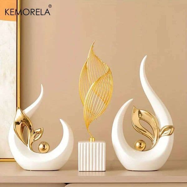 Ceramic Statue Nordic Creative Light Luxury Living Decoration Sculptures and Figurines Office Desk Accessories Room Decor 26Y0522