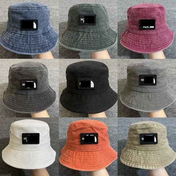 US Outdoor Sports Designer TNF Women Men Bucket Hat Sunhat Wide Brim Outdoor Daily Look Cowboy Camping Fishing Couples RinseJean Colors