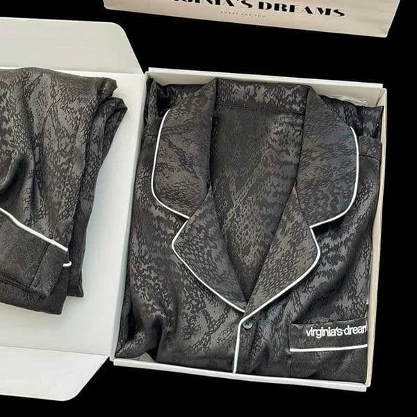 Mens Pajamas Ice Silk Spring Autumn Home Clothing Youth Summer Loose Thin New Sleepwear Long Sleeved Oversized Loungewear SetJ260522